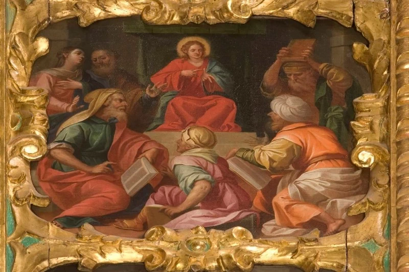 28-Gesù nel tempio tra i dottori-attribuito - Brescia 